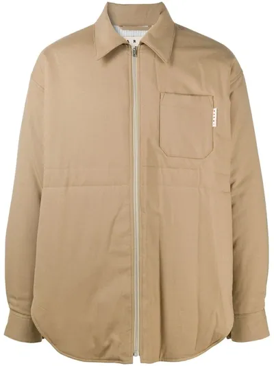 Marni Shirt-style Jacket In Neutrals