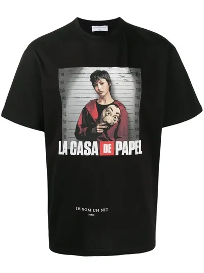 Ih Nom Uh Nit La Casa De Papel Cotton T-shirt In Black