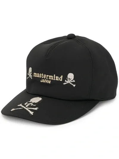 Mastermind Japan Embroidered Logo Cap In Black