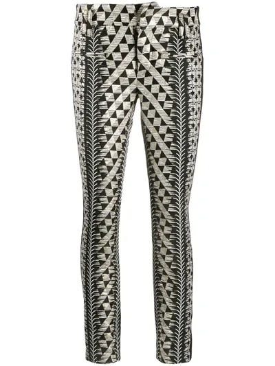 Haider Ackermann Two-tone Print Trousers In Black