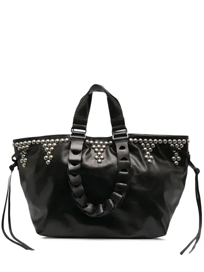 Isabel Marant Stud-detailed Wardy Tote Bag In Black