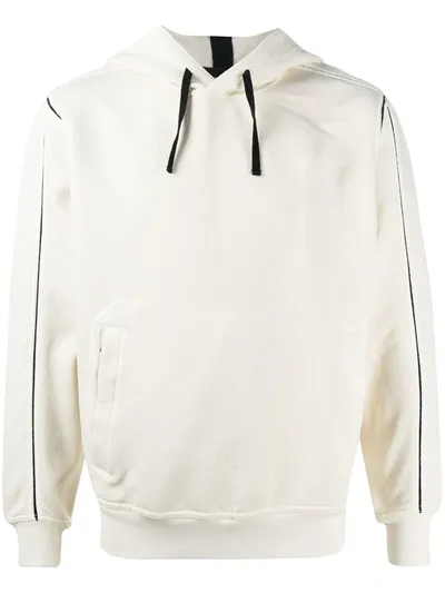 Stone Island Shadow Project Stripe Trim Hoodie In Neutrals