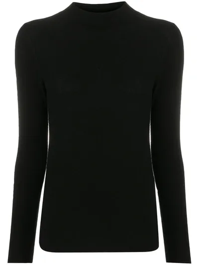 Stefano Mortari Knitted Mock-neck Top In Black