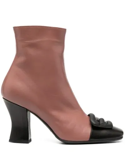 Roberto Festa Boras Colour-block Ankle Boots In Brown