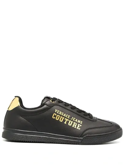 Versace Jeans Couture Foil Logo Low-top Sneakers In Black