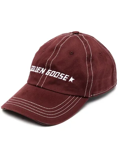 Golden Goose Logo-embroidered Baseball Cap In Rot