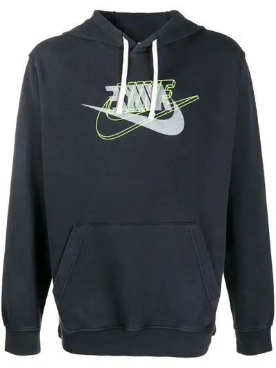 Nike Sportswear Logo Pullover Hoodie In Black