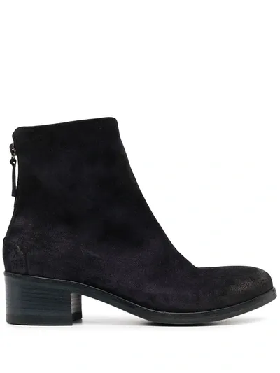 Marsèll Block Heel Ankle Boots In Blau