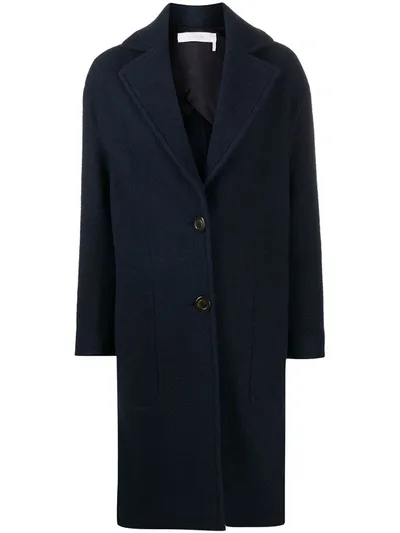 See By Chloé City Single-breasted Coat In Blue