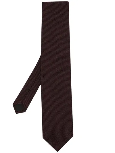 Tom Ford Textured-finish Silk Tie In Red