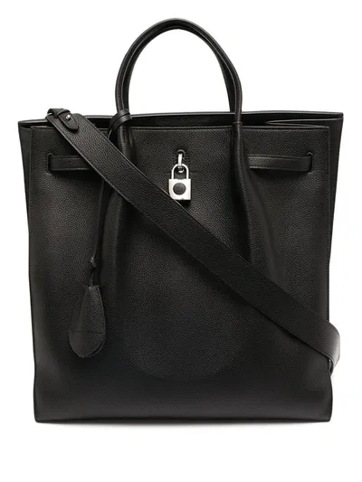 Lanvin Padlock Tote Bag In Black