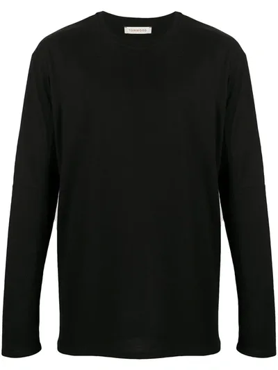 Tom Wood Crew Neck Sweater In Black