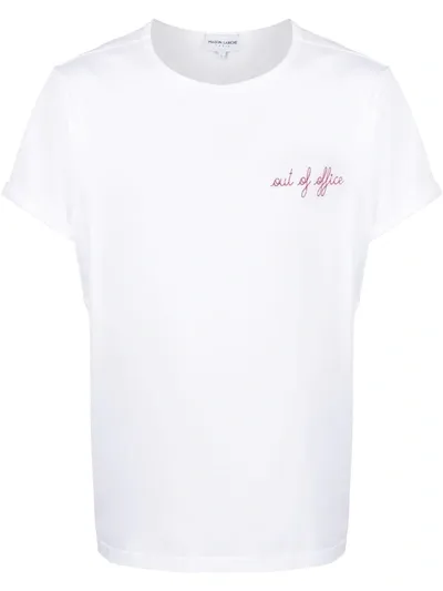 Maison Labiche Out Of Office" Poitou T-shirt" In White