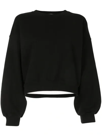 Agolde Balloon Sleeve Sweatshirt In Black