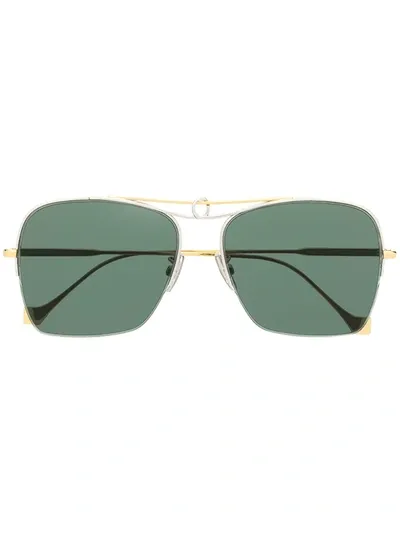 Loewe Aviator-frame Sunglasses In Gold