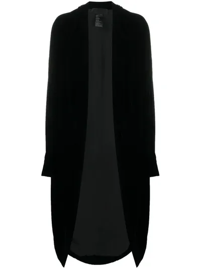 Haider Ackermann Velvet-effect Open-front Coat In Black