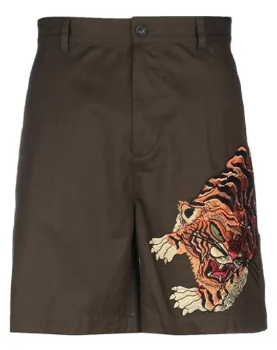 Dsquared2 Embroidery Bermuda Shorts In Green