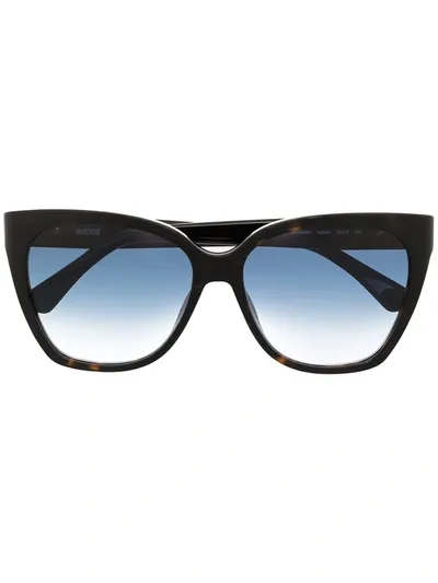 Moschino Eyewear Oversize Cat-eye Frame Sunglasses In Brown