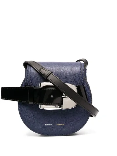 Proenza Schouler Mini Buckle Crossbody Bag In Blue