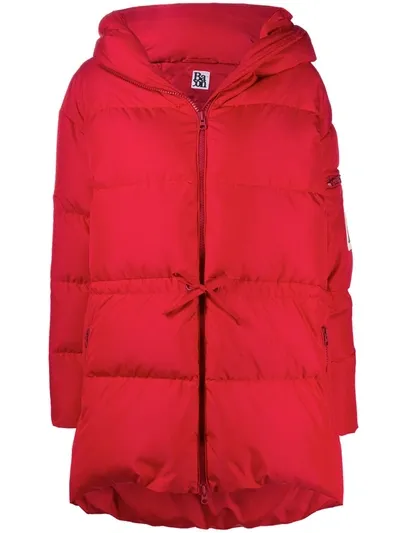 Bacon Down-feather Hooded Coat In Red