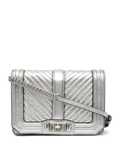 Rebecca Minkoff Love Crossbody Bag In Silver