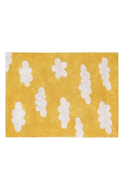 Lorena Canals Kids' Clouds Rug In Clouds Mustard