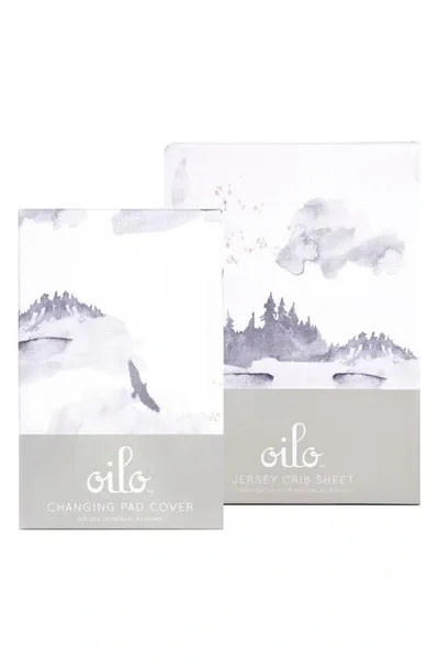 Oilo Kids'  Misty Mountain Changing Pad Cover & Fitted Crib Sheet Set