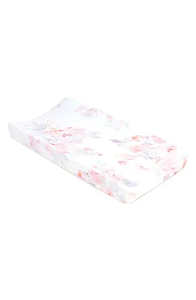 Oilo Kids' Jersey Changing Pad Cover In Prim Blush