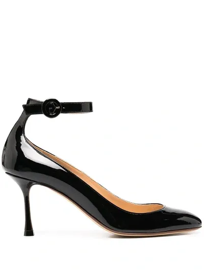 Francesco Russo Ankle Strap Pumps In Black