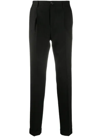 Ps By Paul Smith Mid-rise Tailored Trousers In Black