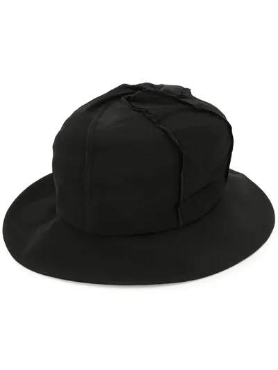 Y's Patched Panels Hat In Black