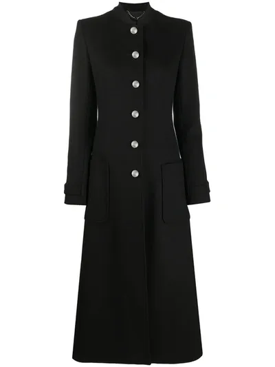 Rabanne Single-breasted Ankle-length Coat In Black