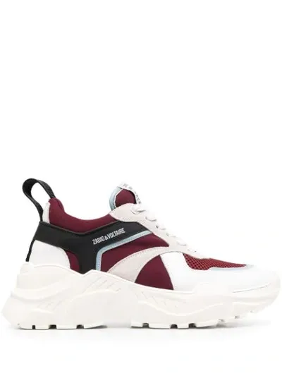 Zadig & Voltaire Future Panelled Sneakers In Red