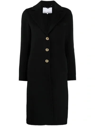 Rabanne Single-breasted Midi Coat In P001