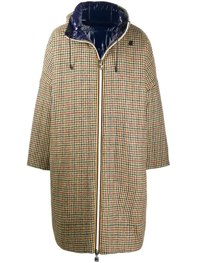 K-way R&d Reversible Check Print Coat In A02