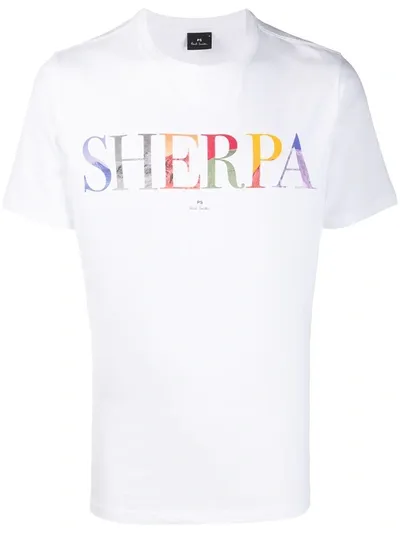 Ps By Paul Smith Short-sleeved Sherpa T-shirt In White