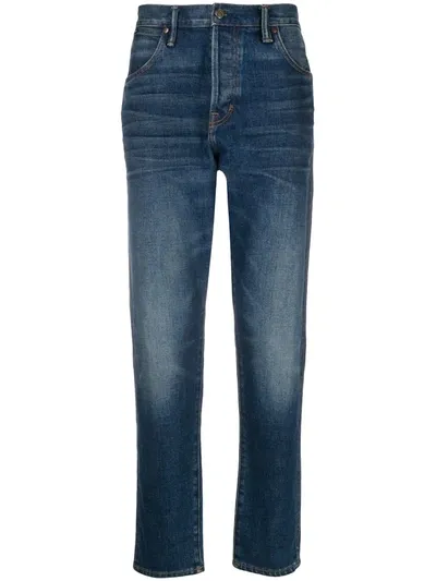 Tom Ford Japanese Selvedge Slim-fit Jeans In Blue