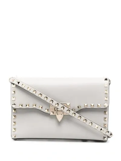 Valentino Garavani 'rockstud' Umhängetasche In Grey