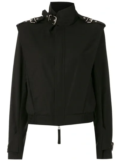 Reinaldo Lourenço Funnel Neck Bomber Jacket In Black