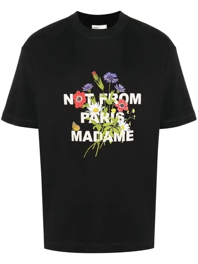 Drôle De Monsieur Not From Paris T-shirt In Black