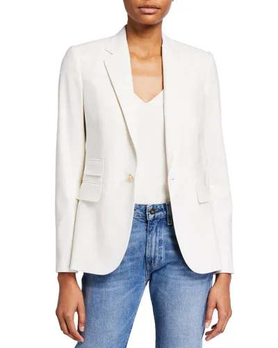 Ralph Lauren Parker One-button Wool Jacket In Cream