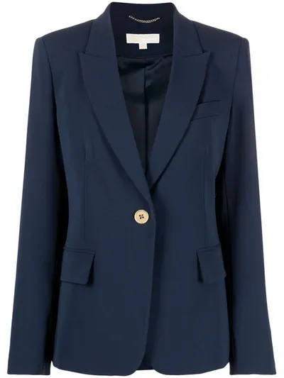 Michael Kors Tailored Double Crêpe Blazer In Midnight