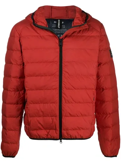 Ecoalf Asp Hooded Down Jacket In Orange