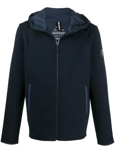 Ecoalf Capitello Hooded Zip-up Jacket In Blue