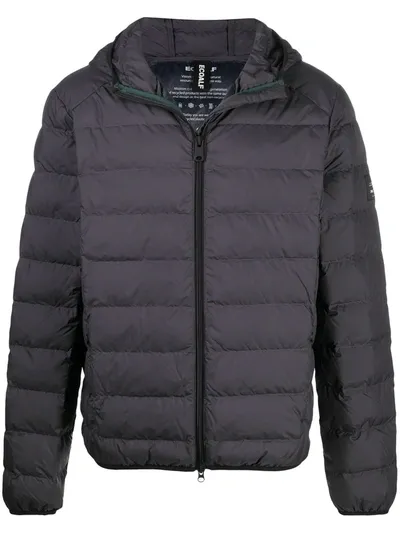 Ecoalf Asp Hooded Down Jacket In Grey