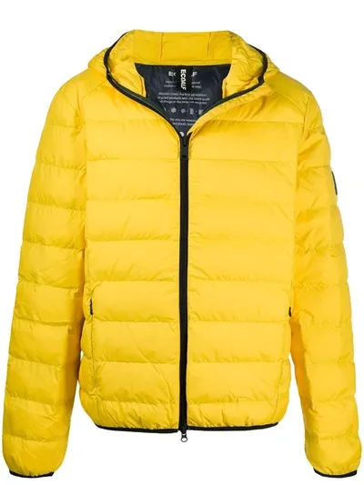 Ecoalf Asp Hooded Down Jacket In Yellow