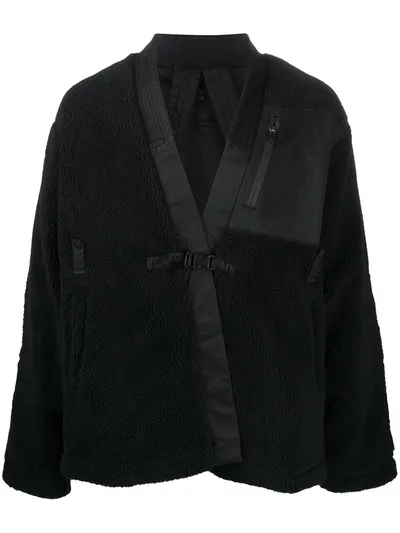 Maharishi Recycled-polyester Sherpa Jacket In Black