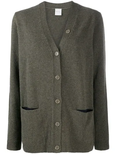 Paul Smith V-neck Wool Cardigan In Green