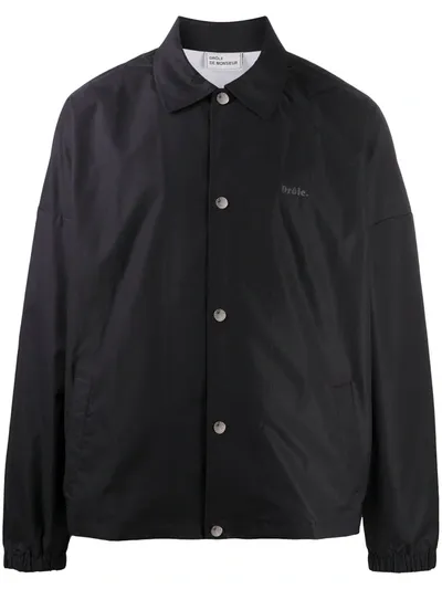 Drôle De Monsieur Slogan-print Jacket In Black