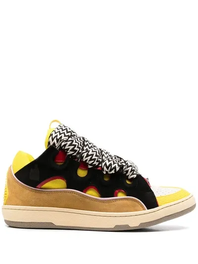 Lanvin Multi-panel Design Sneakers In Yellow